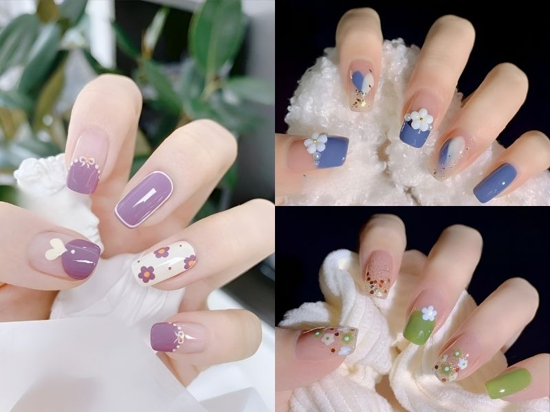 BEAUTIFUL CHRYSANTHEMUM NAIL USING MINI OVAL BRUSH - YouTube