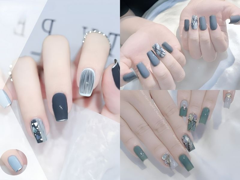 100+ Mẫu nail màu xám sang sịn đầy hấp dẫn - Zicxa | Làm được rồi, Nail  swag, Cắt tỉa móng tay