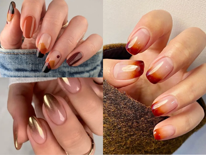 60+ mẫu nail màu nâu tây đơn giản sang chảnh