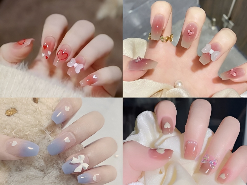 Nail giả, nail box,mẫu phụ kiên charm đẹp kèm dụng cụ đính móng tay sang  choảnh Sulee nail kiểu vuông, nhọn, thang, tròn - Móng giả |  TheFaceHolic.com