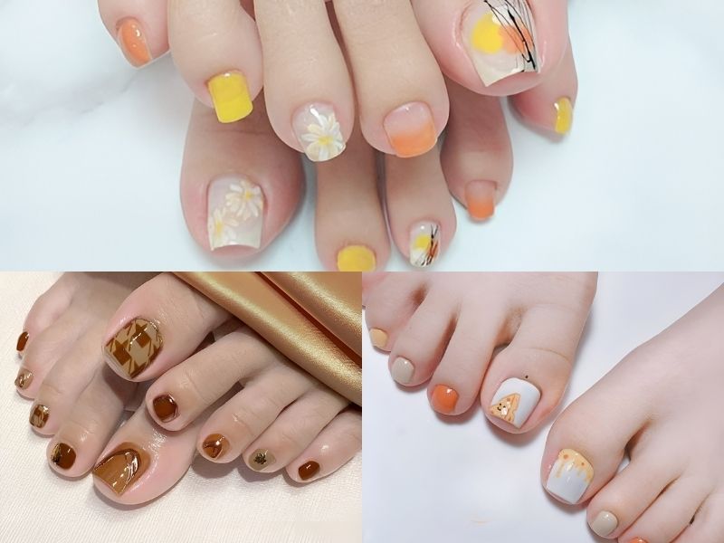 màu nail chân đẹp cho da ngăm