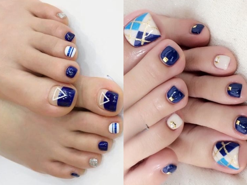 15+ Mẫu nail màu xanh coban được ưa chuộng hiện nay