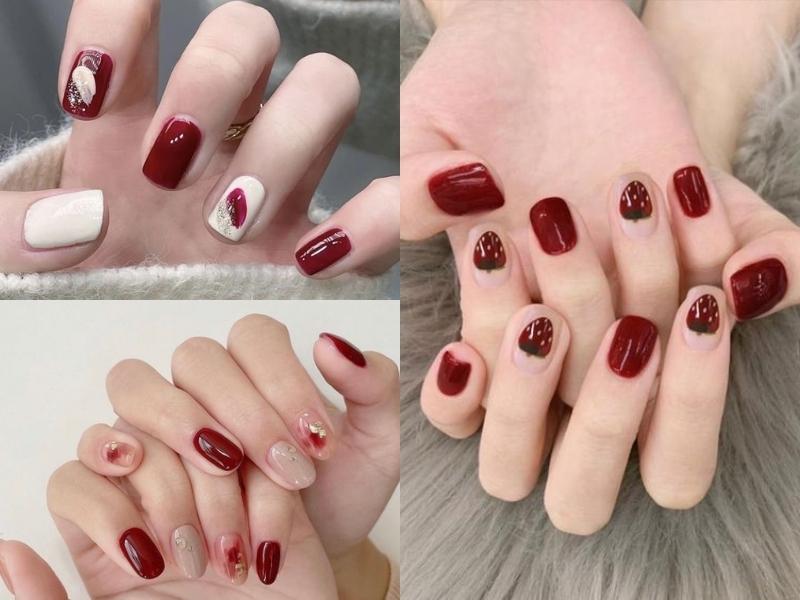 Nail màu đỏ cơ bản