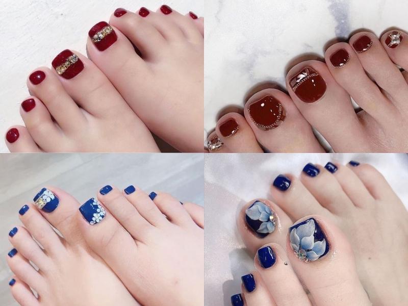 1001+ Mẫu Nail Chân Đính Đá Sang Trọng Đẹp 2024 Hottrend