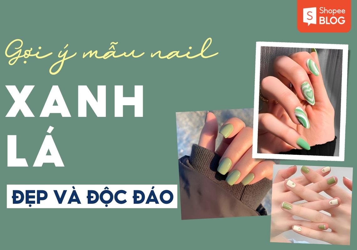 Giảm giá Bộ 24 móng chân giả dáng vuông có thể tháo rời đấp bột lấp lánh màu  xanh lá cây , có kim tuyến trắng - Mua Thông Minh