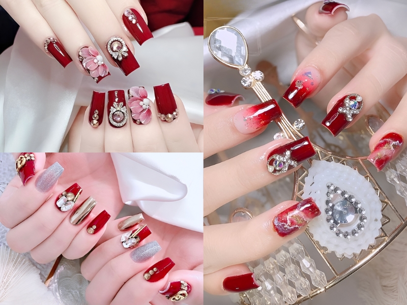 Gợi ý 100+ Mẫu nail tết 2024 cực xinh, nail Tết màu đỏ cực sang – Cardina