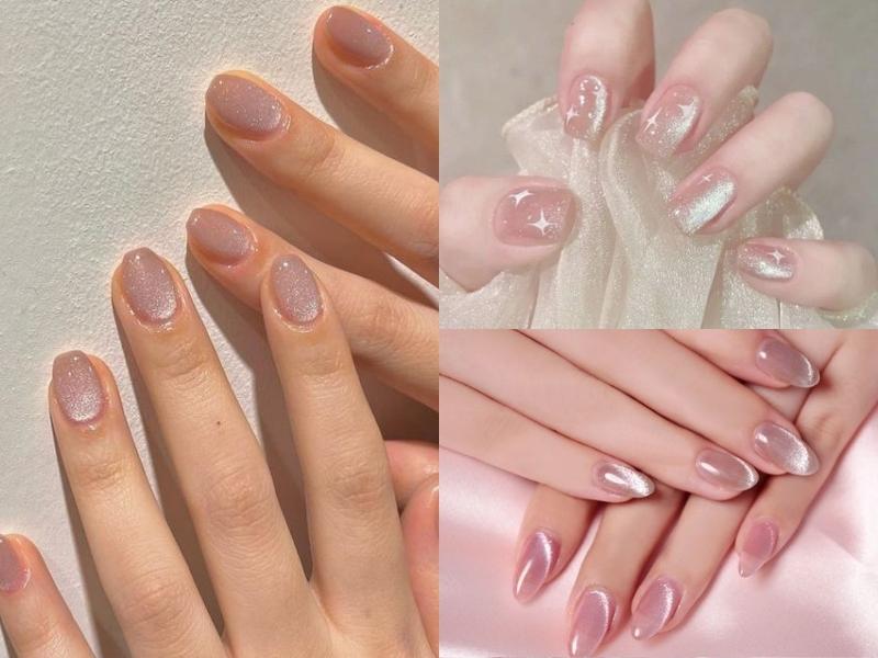 Nail hồng mắt mèo