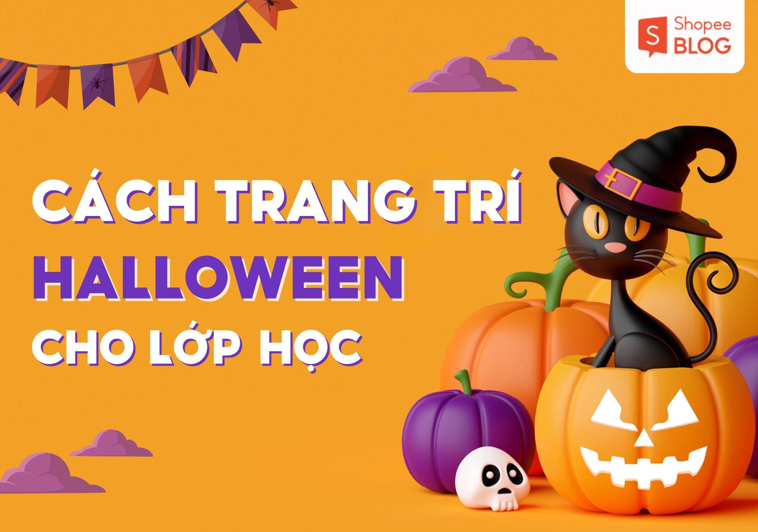 Trang trí halloween cho lớp học