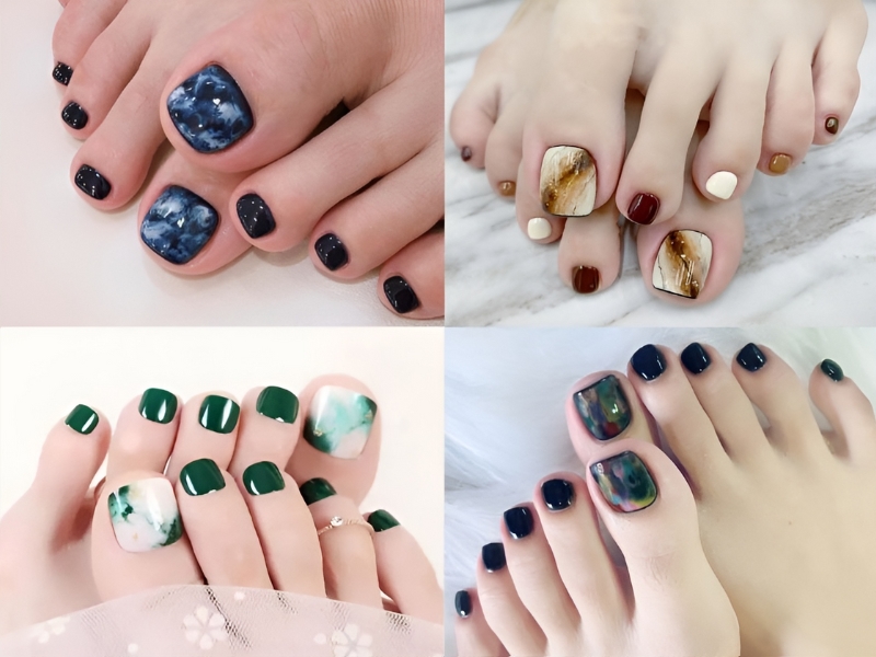 20 ý tưởng Mẫu Nail Chân Nhẹ Nhàng Chân Đen hàng đầu trong năm 2024