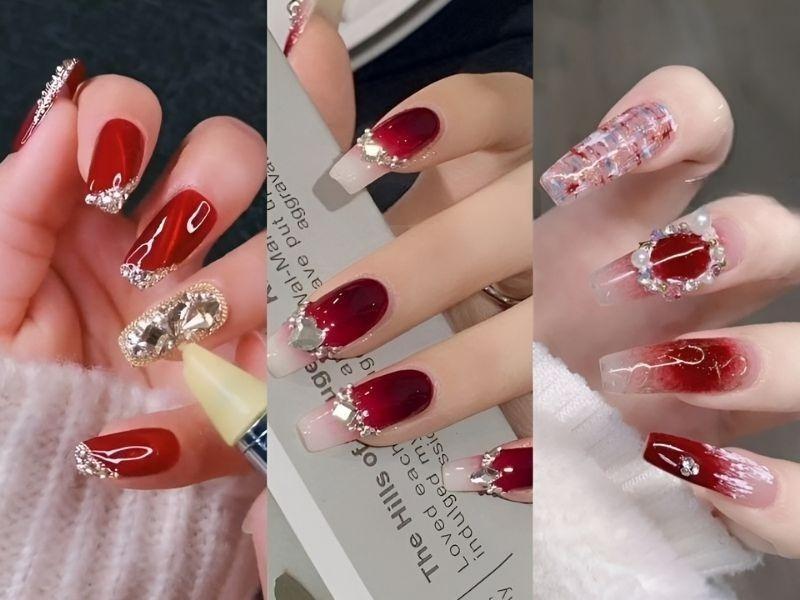 Click xem BST mẫu nail style đỏ quyền lực – KellyPang Nail