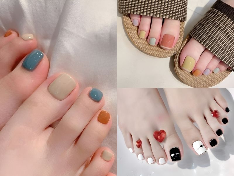 Mẫu nail đơn giản nhưng vẫn không kém phần cá tính (Nguồn: Claudia Nail Art, enail.vn, Trang Bông Academy)