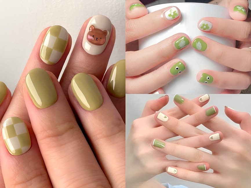 🍀Những Mẫu Nail Xanh Lá cực kỳ đơn... - M.A.M Nail Tân Bình | Facebook