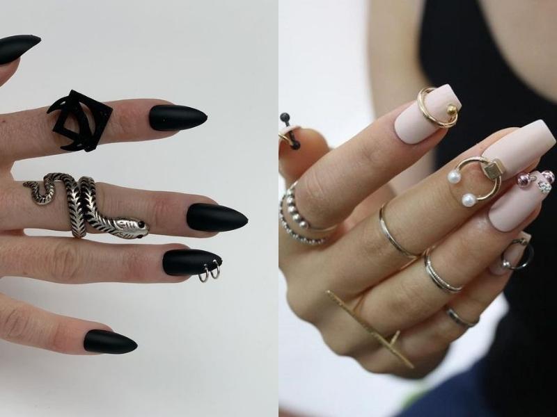 Nail đen và hồng xở khuyên