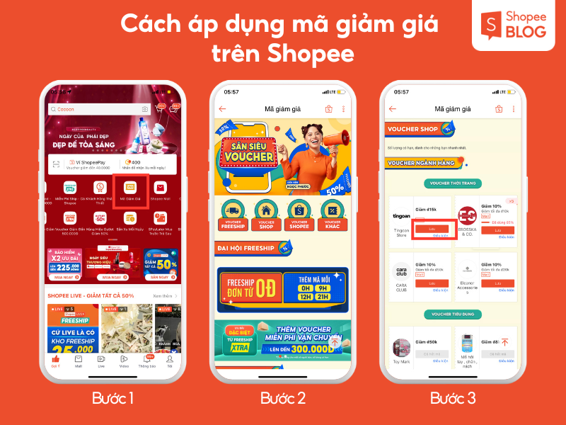 Cách áp dụng mã giảm giá trên Shopee