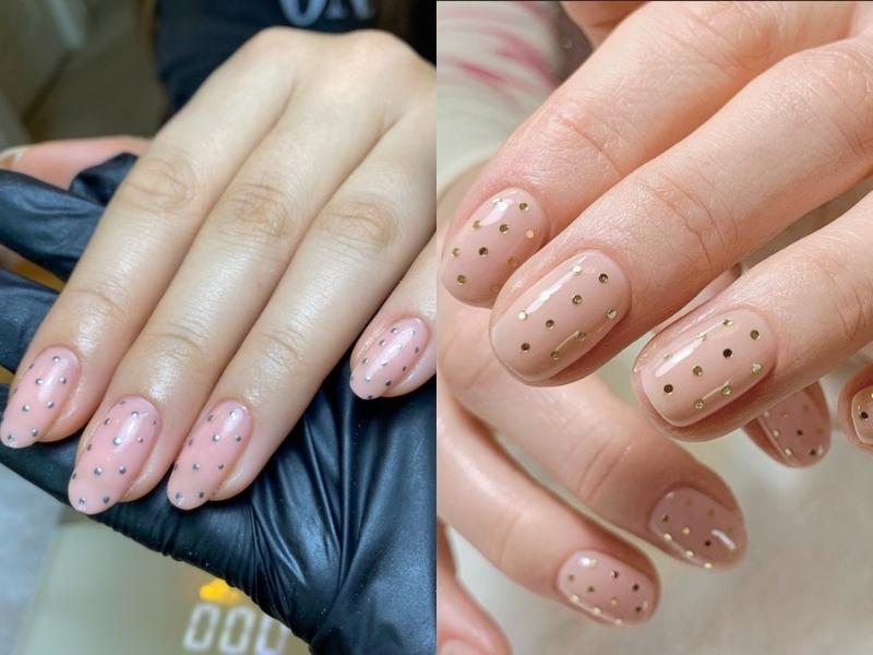 Kiểu nail chấm tròn