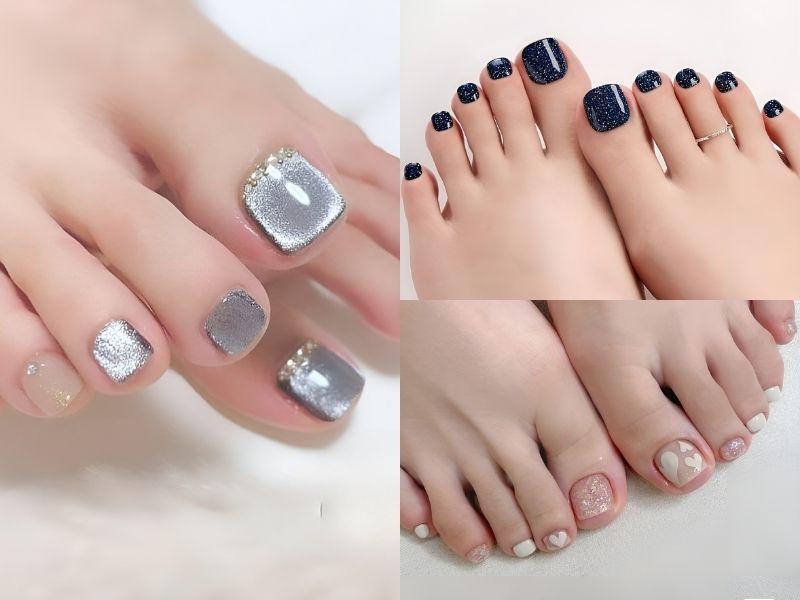 Tăng thêm nét nổi bật cho bộ nail với mắt mèo ánh nhũ độc đáo (Nguồn: Nail Sachet, Dashing Dive USA, PD Nail)