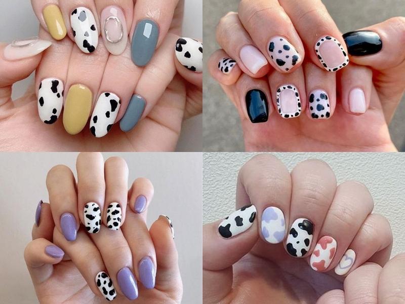 Nail bò sữa màu pastel