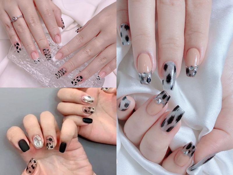 Mẫu nail vân báo (Nguồn: Hạnh Thảo - Pinterest)