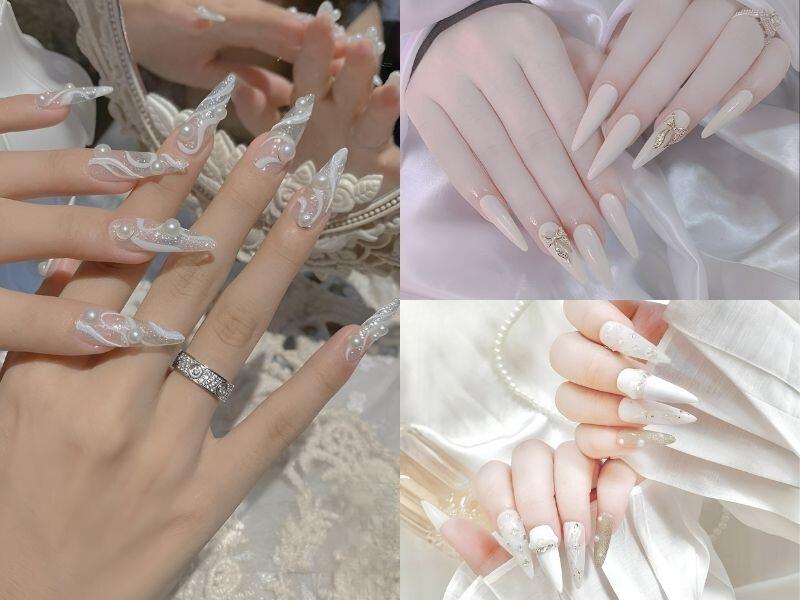 Form móng nhọn sành điệu và thời thượng cho phái nữ (Nguồn: Lin, Ruby Nails, Little Nails)