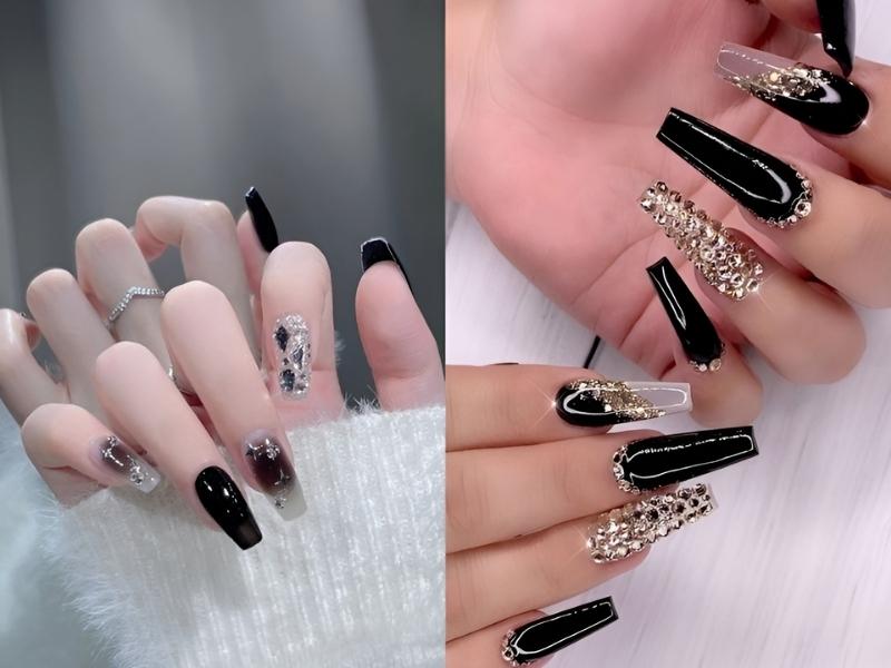 31 Mẫu nail màu đen sang chảnh sáng tạo ý tưởng mới cho thợ nail