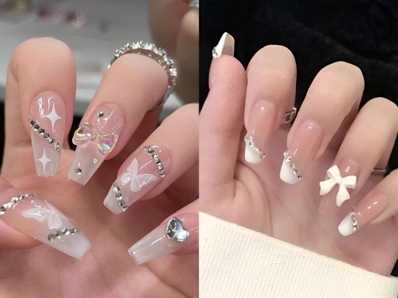 30+ Mẫu Nail Đính Đá Đẹp Sang Trọng Cho Nàng Thêm Cuốn Hút