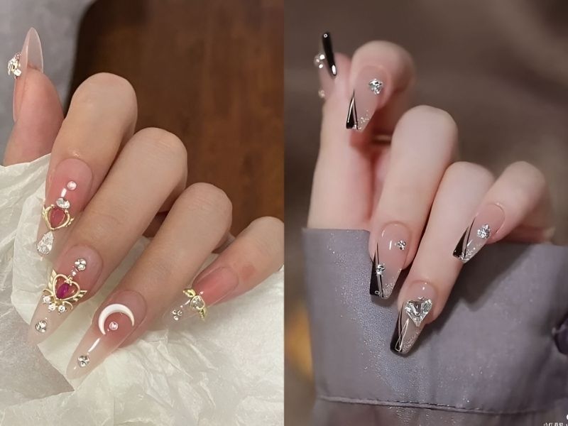 Những mẫu nail đẹp cho móng dài (Nguồn: Hey Nails Shop)