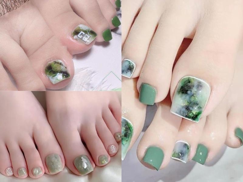 1001+ mẫu móng chân đẹp, nail chân xinh, sáng da hot 2024