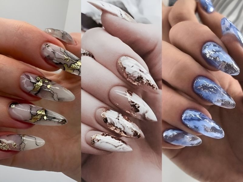 mẫu nail vân đá phong thuỷ