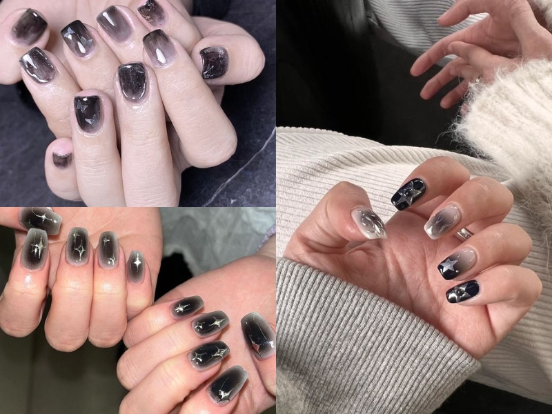 20+ Mẫu Nail Đen Cá Tính Cho Cô Nàng Mạnh Mẽ Và Nổi Loạn