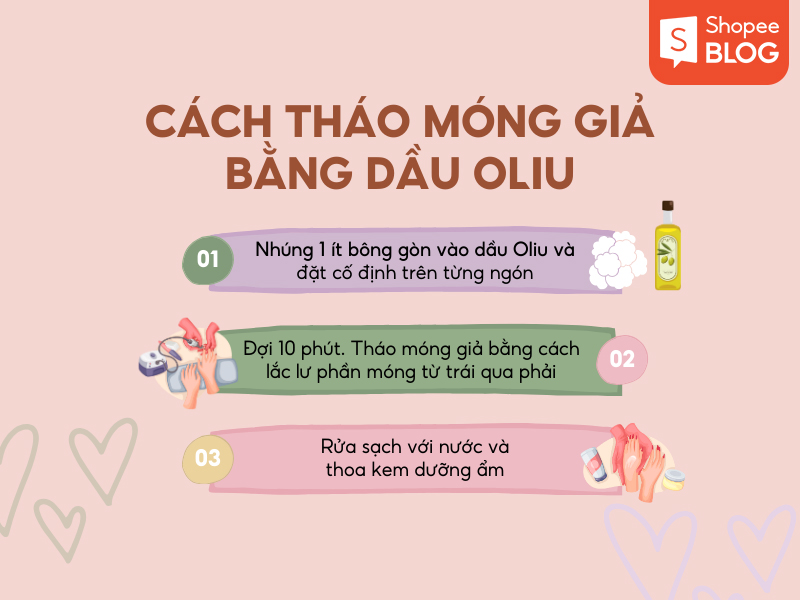 Cách sử dụng dầu tháo móng úp với dầu Oliu