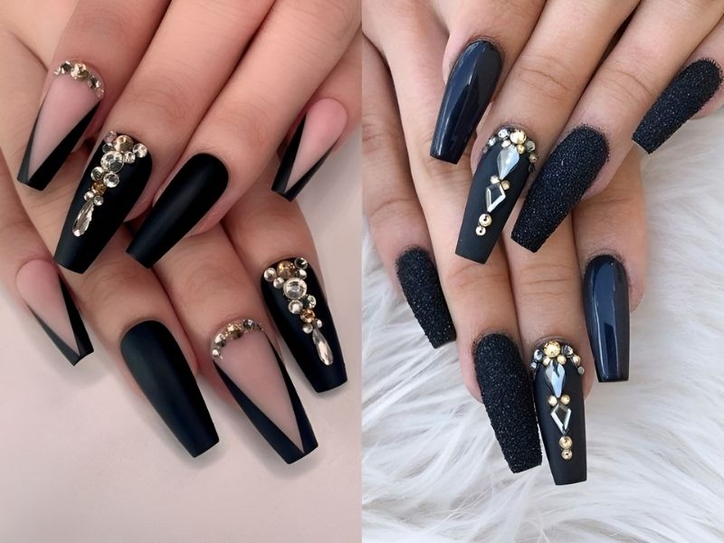 KellyPang Blog – 9 Mẫu nail đen huyền bí | KellyPang Nail Fashion