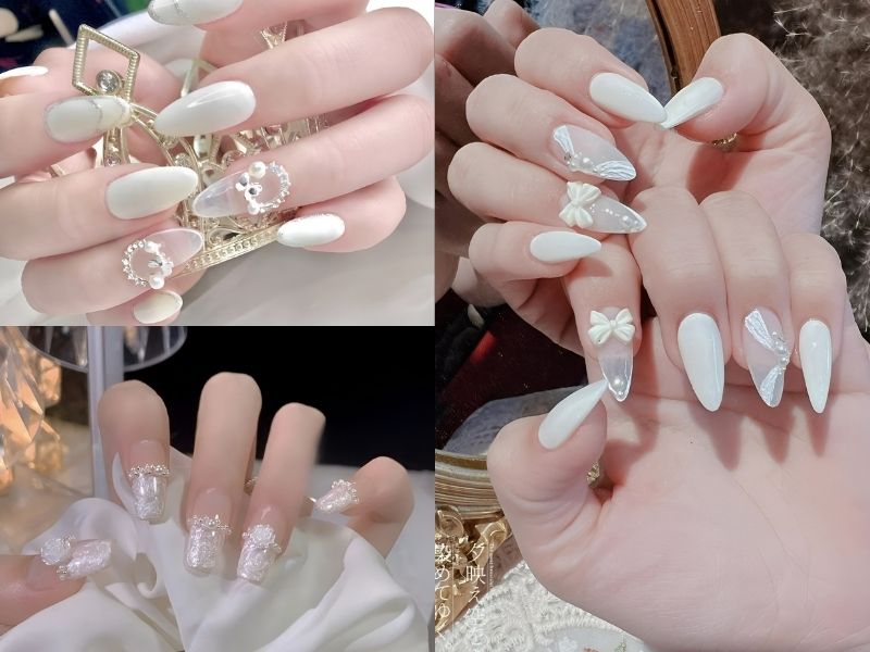 Tổng hợp những mẫu nail đẹp cho cô dâu cho ngày cưới - ALONGWALKER