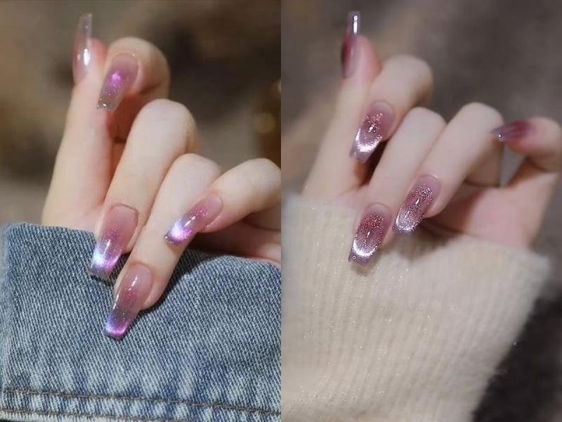 Xu hướng Velvet nail đưa nail mắt mèo lấp lánh lên tầm cao mới - LAMIA  Beauty Boutique