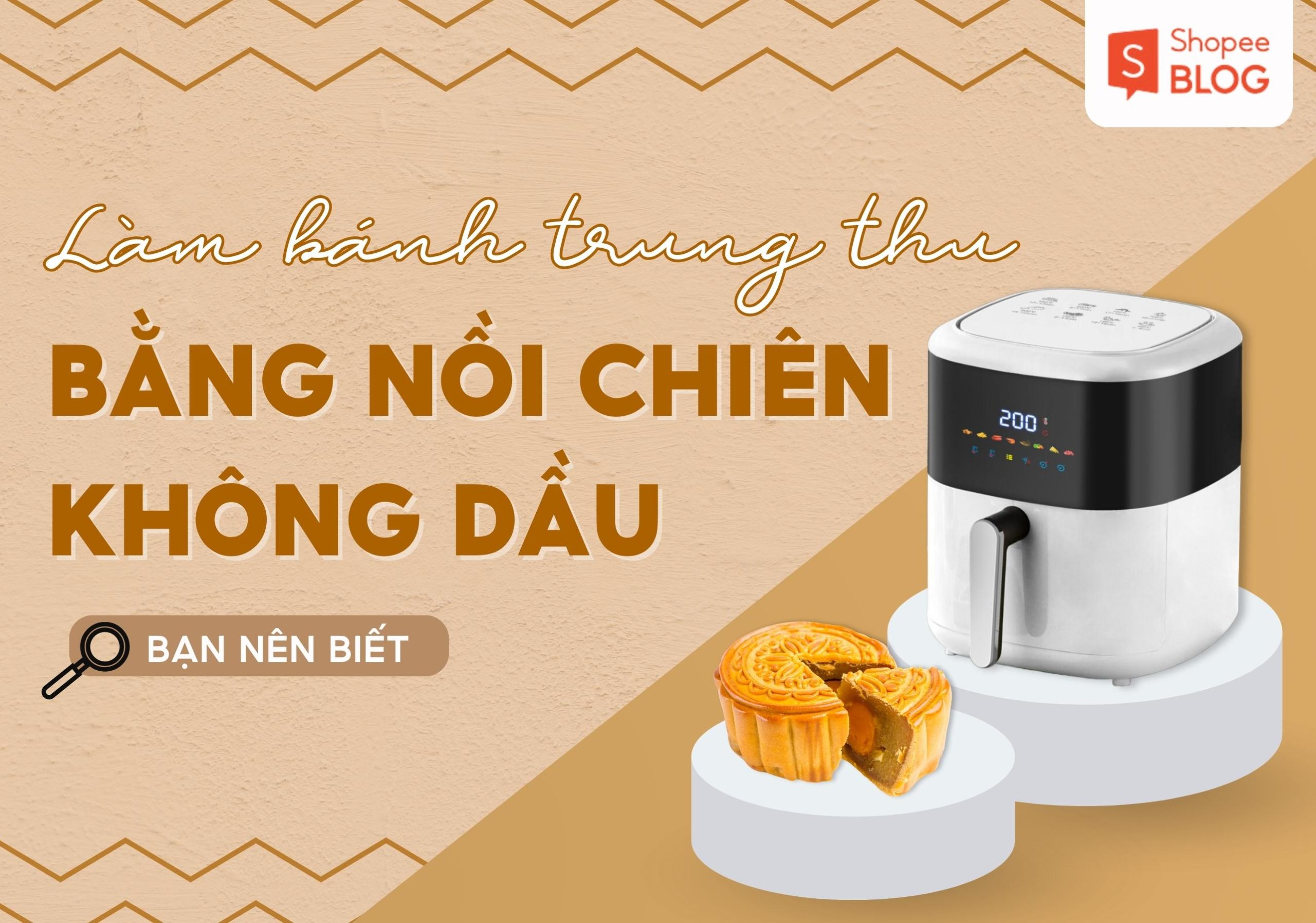 làm bánh Trung Thu bằng nồi chiên không dầu