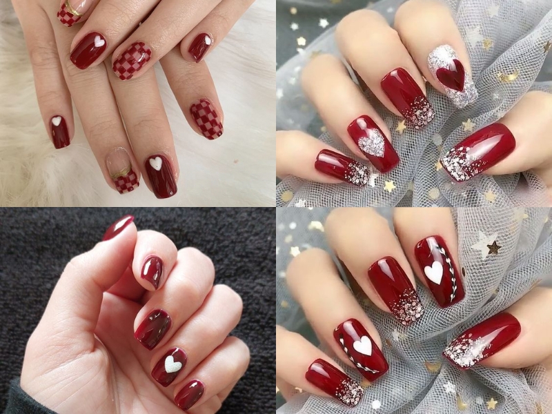 15+ mẫu nail màu đỏ rượu giúp nàng thêm sang trọng và quý phái hơn -  XinhXinh.vn