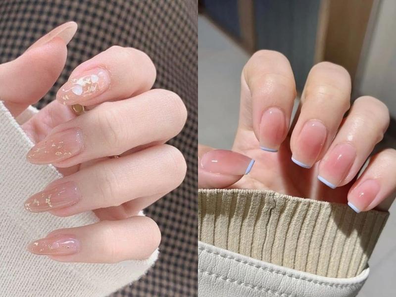 nail hồng thạch nhạt nhẹ