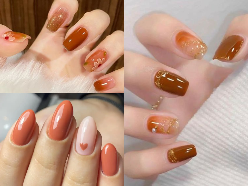 Sơn móng tay gel sơn gel AS sơn nail dùng máy hơ gel tone màu nâu cam nâu  đất BỐNG BANG mã AMM 15ml | Shopee Việt Nam