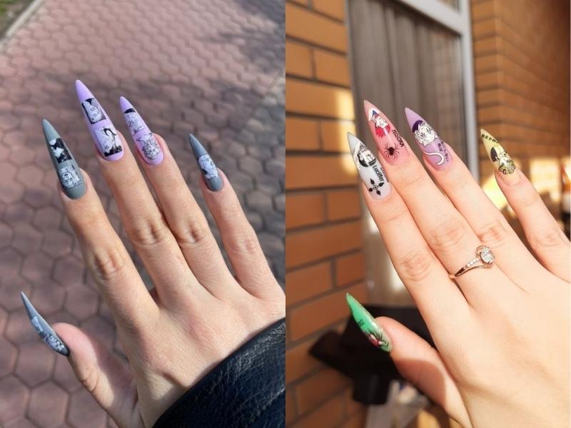 Mẫu nail hoạt hình rất được lòng cộng đồng các bạn yêu thích phim hoạt hình (Nguồn: Jessalina, Poleno)