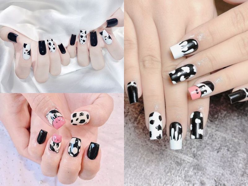 VẼ NAIL HÌNH MẶT CON BÒ DỄ THƯƠNG BẰNG CỌ NÉT | WyWy Nails - YouTube