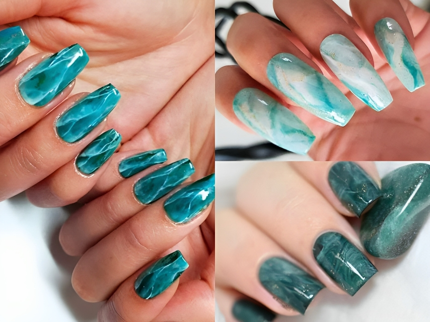 Nail vân đá ngọc bích