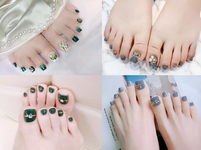 50 mẫu nail chân đẹp đơn giản dẫn đầu xu hướng hiện nay