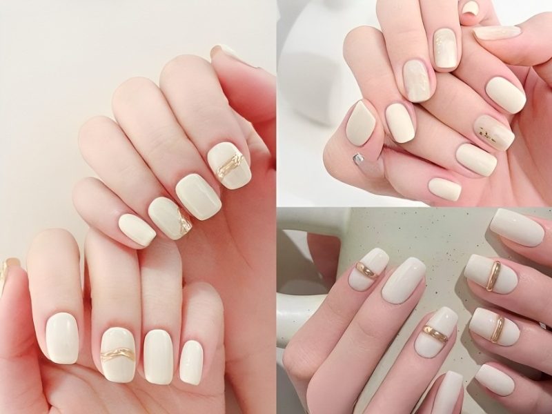 50 mẫu nail trắng đẹp đến nao lòng | All Things Beauty