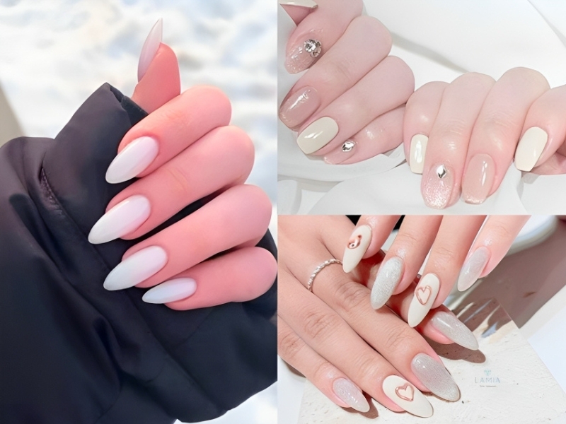 Nail thạch màu trắng 