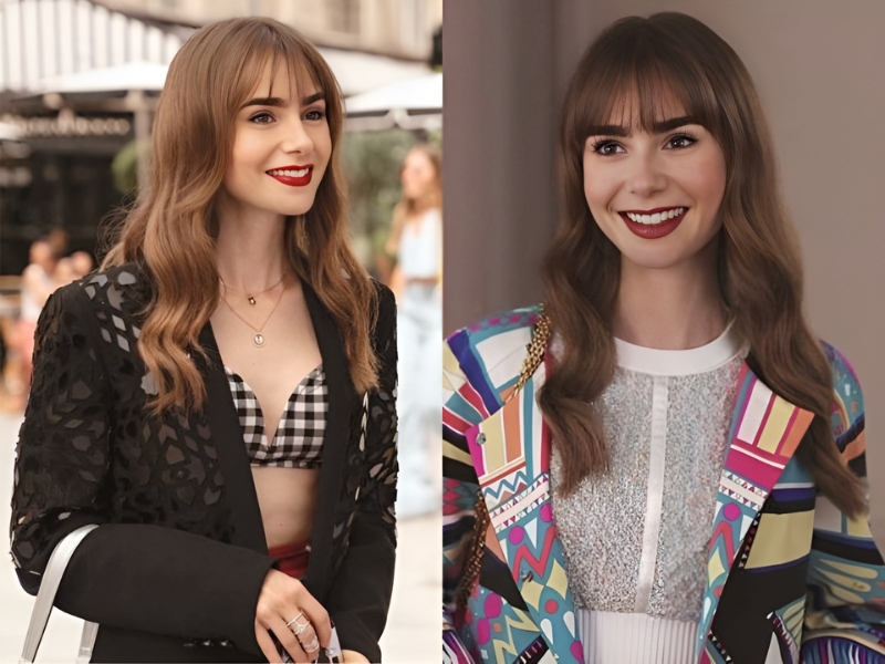 Tóc mái Birkin Lily Collins