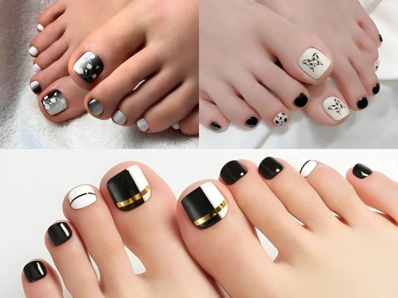 Mẫu nail chân sơn gel 