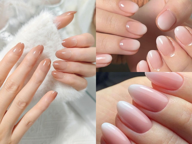 Nail ombre tông nude