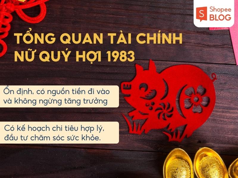  tài chính của nữ Quý Hợi 1983