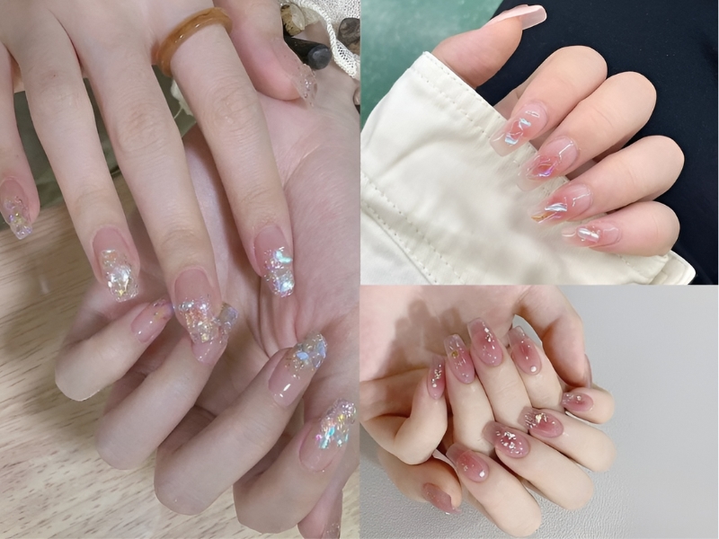 Ẩn xà cừ nail kim cương #nghithao #anxacu #anxacunail #an#xa#cu#nail #... |  TikTok