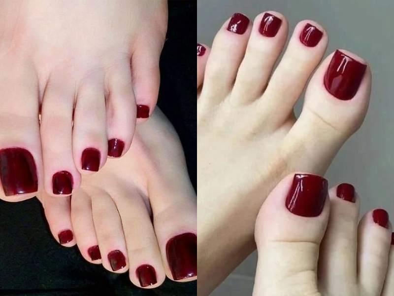 40+ Mẫu nail màu đỏ r.ư.ợ.u làm đẹp cho tay chân các nàng 2022 - Làm đẹp -  Việt Giải Trí