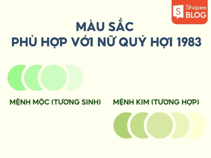 màu sắc phù hợp với nữ Kỷ Mùi 1983